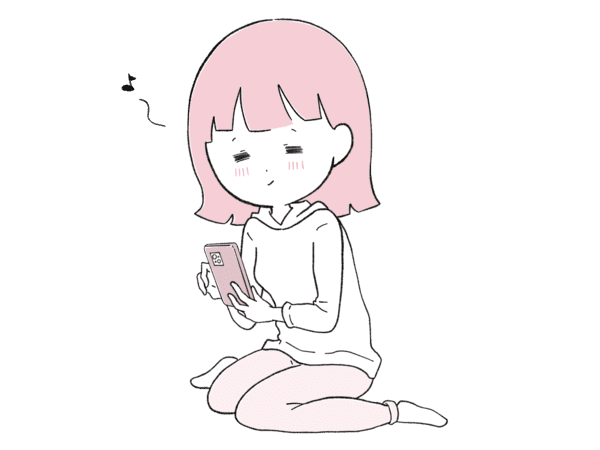 スマホを操作する女性